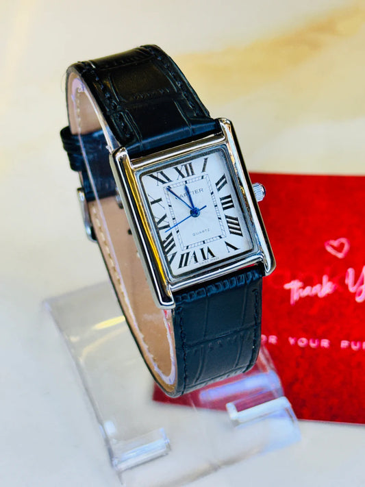 Brown Leather Cart*er Tank Watch